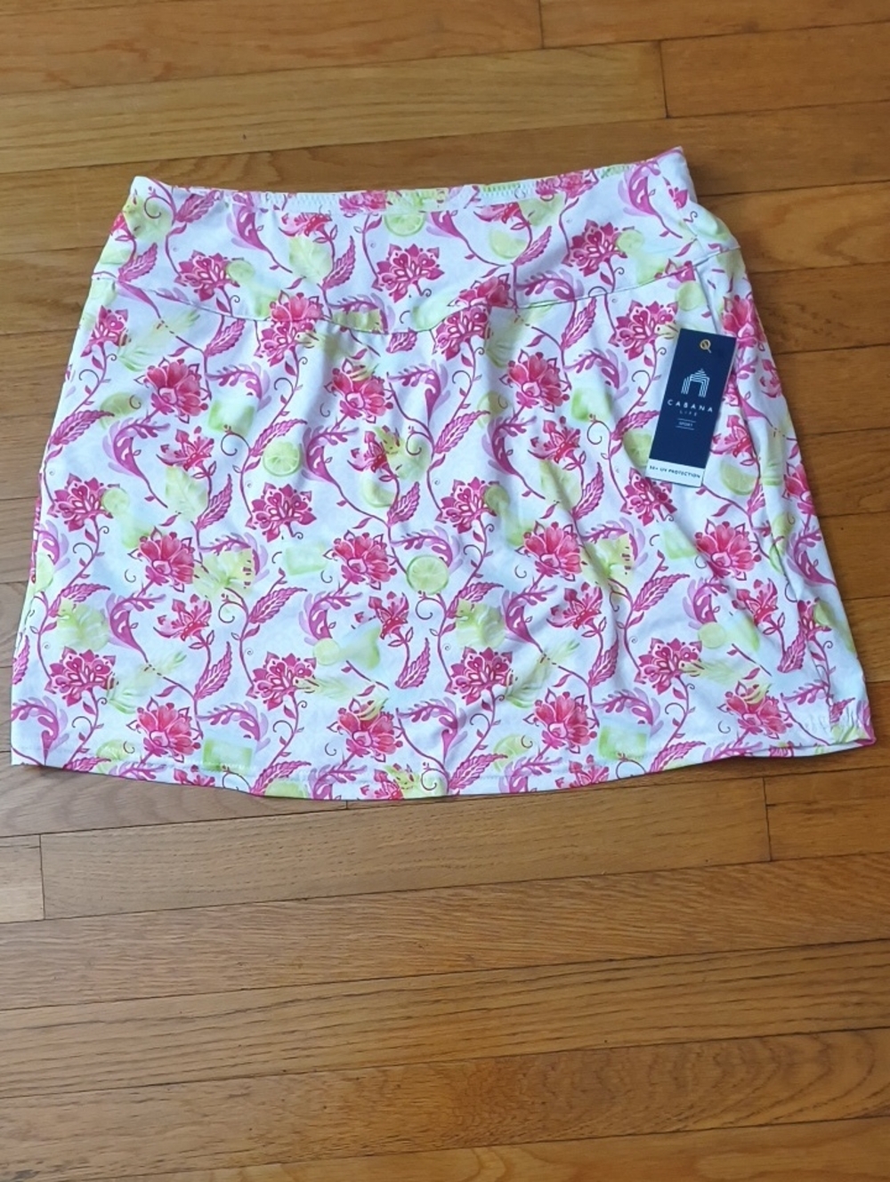 Cabana Life White Pink Floral Skort